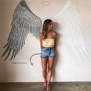 Yellow & White Boutique Crop Top